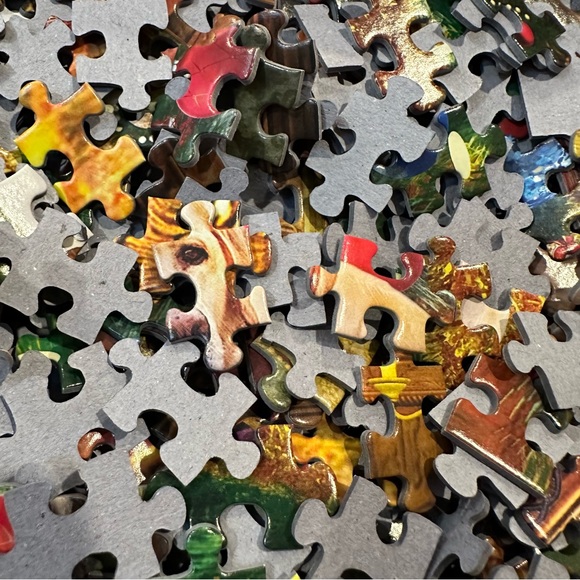 Christmas Puzzle! EUROGRAPHICS 1000pc Golden Lab Holiday puzzle - Picture 8 of 8